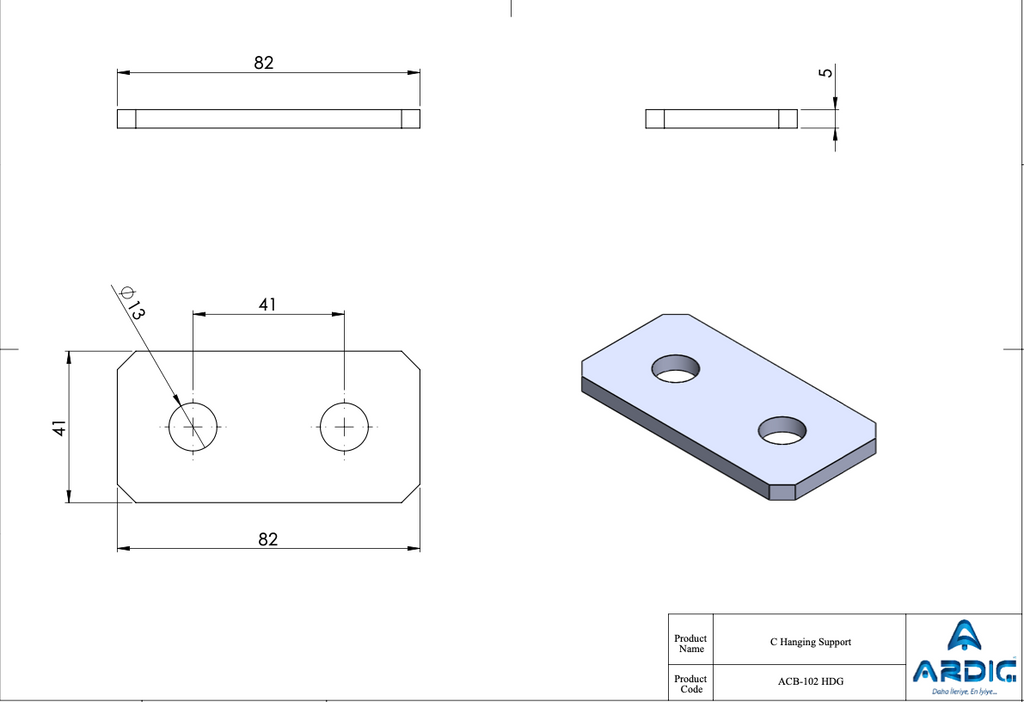 Strut Channel Rectangular Plate Washer HDG – ACB-102 HDG
