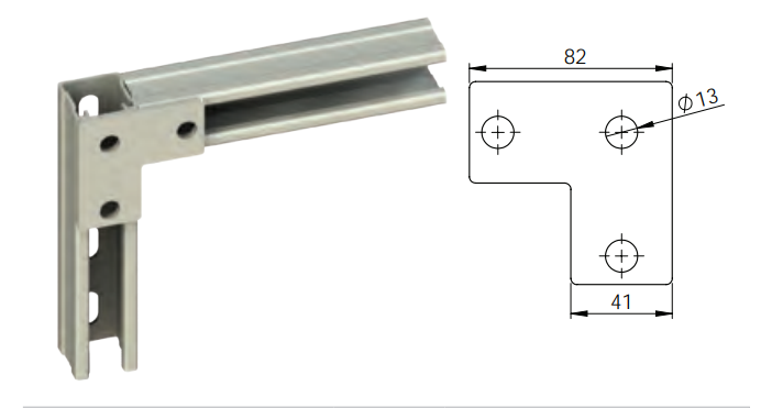 Strut Channel L-Bracket Corner Plate HDG – ACB-210 HDG