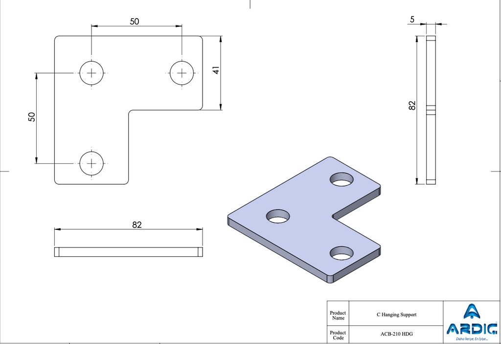 Strut Channel L-Bracket Corner Plate HDG – ACB-210 HDG