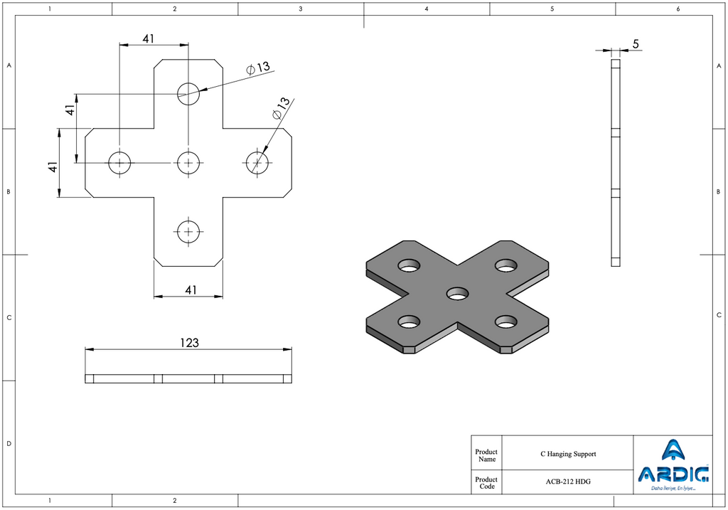 Strut Channel 4-Hole Cross Plate HDG – ACB-212 HDG