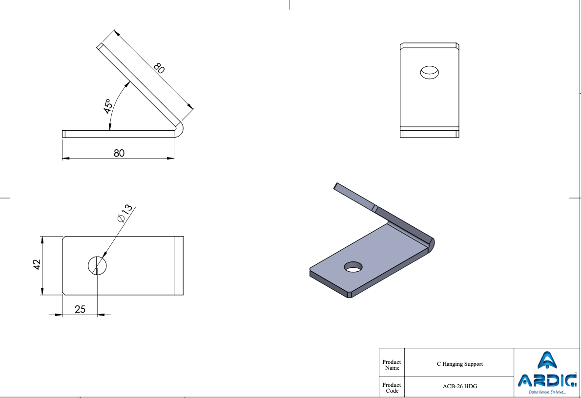 C Hanging Support   ACB-26 HDG    (18)