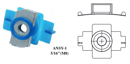 Spring Nut 5/16" for 1-5/8" x 1-5/8" Strut Channel – ANSY-1