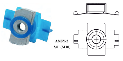 Spring Nut 3/8" for 1-5/8" x 1-5/8" Strut Channel – ANSY-2