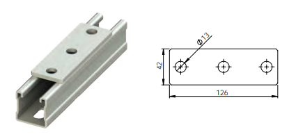 C Hanging Support | 4-15/16" x 1-5/8" x 3/16" | Hot-Dip Galvanized Steel