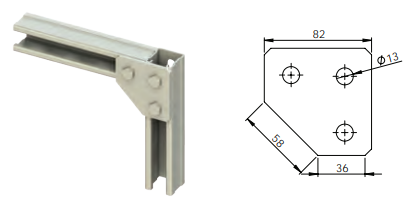 Strut Channel 2-Hole Flat Bracket Plate HDG – ACB-213 HDG