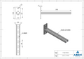C Support Bracket 41x21 C Profile - ACK-41-21-30 HDG technical drawing
