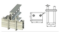 ACB-2 HDG beam clamp mounted on C profile