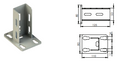 AC-1-1-41 Strut Channel Base Plate Bracket product photo and technical dimensions